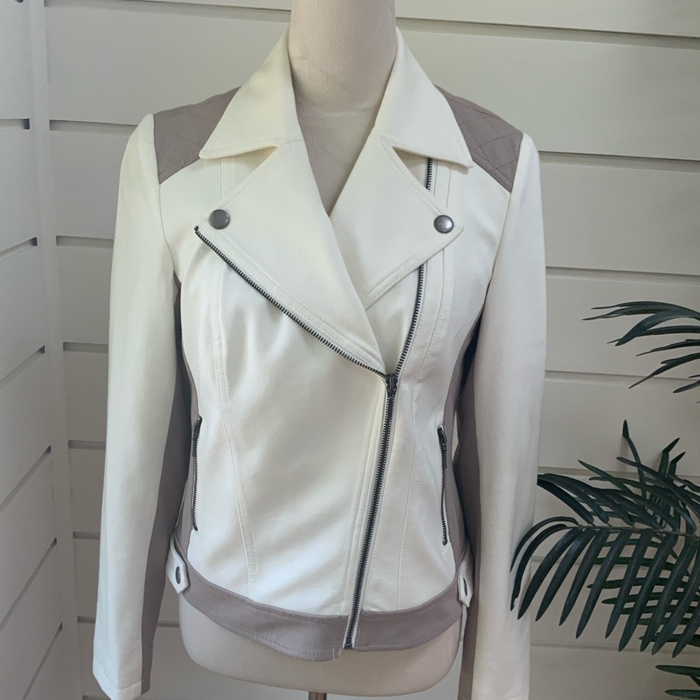 INC Zippered Moto Jacket.  Size S